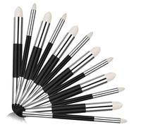 Spactz 12 Pièces Artiste Mélange Éponge Stylo Double Tête Lavable Frotter Éponge Brosse comme Montré Outils de Dessin Double Pointe Esquisse Effaçant Stylo
