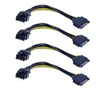 Spactz 20 x 15 broches à 8 broches (6 + 2) d'alimentation PCI-E de 20 cm de 15 broches à 8 broches 18 AWG
