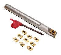 Spactz 300R C14-14-130 Porte-outils de fraisage 12 x 130 mm + 10 inserts Apmt1135Pder + clé pour fraiseuse