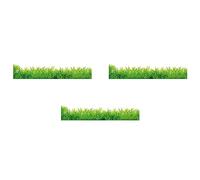 Spactz Lot de 3 stickers muraux pour chambre à coucher avec motif herbe, vert