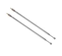 Spactz Pair 62.5cm 24.6" 4 Section Telescopique Acier Inoxydable AM FM Radio Universel Antenne