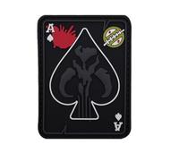 Spade A Mammoth Patchs Morale en PVC pour sac à dos extérieur 6 x 8 cm Noir et Gary