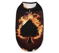 Spades Card in Fire Pets Shirt Gilet Mignon Chien Débardeur Doux T-Shirt sans Manches pour Chiot Kitty Chats S