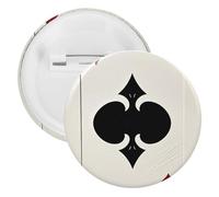 Spades K Poker Badge rond en métal, broche légère pour sac à dos, épingles à boutons tendance pour chemises, vestes, châle, manteau unisexe, 20PCS, Fer blanc, épingles rondes en métal