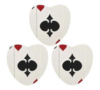 Spades K Poker Lot de 3 désodorisants à suspendre pour voiture, maison, bureau, style gris