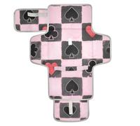 Spades Tapis à langer réutilisable motif damier noir et rose avec poche en tissu pour table à langer pour maman, papa, cambiador de pa?ales para Bebes
