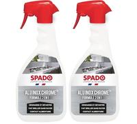SPADO - Alu inox chrome - Formule 2 en 1 - Dégraisse et détartre - Fait briller sans rayer - contact alimentaire - 500 ML - Fabriqué en France (Lot de 2)