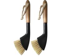 SPADO - Brosse Nettoyage pour Sanitaires - Idéale Joints, Angles et Recoins - en Bois de Bambou Durable - Fabrication Française (Lot de 2)