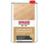 SPADO - Cire nourrissantes parquets bois clairs - nourrit et protège - sèche rapidement - anti tache - non glissant - cire d'abeille - 1L - Fabriqué en France