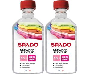 SPADO - Détachant Universel à Sec - Élimine Taches Tenaces - Ravive les Couleurs - Multi-Textiles & Matériaux - Fabrication Française - 250ml (LOT X3) (Lot de 2)