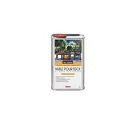XYLOVERTOX - Huile pour teck & bois exotiques - Nourrit protège et entretient le bois - Huile 100% naturelle - Incolore - 1 L - Fabriqué en France