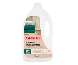 SPADO - Lessive Détachante 6 Enzymes - Lessive Liquide Concentrée 142 Machines - Efficace dès 30°C - Tous Textiles Blanc & Couleur - 97,9% d’Ingrédients d’Origine Naturelle - 5L