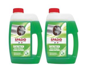 SPADO Lot de 2 Flacons 1 l Entretien Canalisations Biologique Pomme