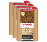 Spado Lot de 3 Bidons 1 l Rénovateur Protecteur Parquets Blindor