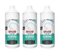 Spado Lot de 3 Flacons 1 l Décap Choc Rénovateur WC