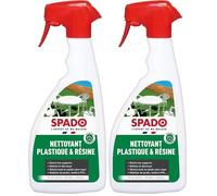 SPADO - Nettoyant meuble de jardin plastique - Nettoie et décrasse - Désincruste la saleté sans rayer - Ravive les supports - 0% Allergène, 0% conservateur, 0% colorant - 500 ML - Fabriqué en France