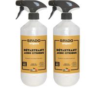 SPADO Origines - Acide Citrique Gel - Élimine Calcaire & Rouille - 100% Naturel - Compatible Contact Alimentaire - Prêt à l’Emploi - Certifié ECOCERT - Fabrication Française - 750 ml (Lot de 2)