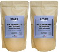 SPADO Origines - Bicarbonate de soude en poudre - Dégraisse, désodorise et assainit - 100% d’ingrédients d’origine naturelle - ECOCERT - 1 kg - Fabrication français (Lot de 2)