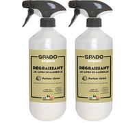 SPADO Origines - Dégraissant au savon de marseille et bicarbonate - Ultra dégraissant - Parfum citron 100% naturel - Ecocert - 750ML - Fabrication française (Lot de 2)