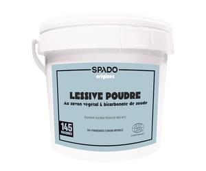 SPADO Origines Lessive Poudre Écocert - 145 Machines - Savon Végétal & Bicarbonate - Efficace dès 40°C - Linge Blanc & Couleurs - 3 Kg
