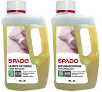 SPADO PRO - Lessive nettoyage sans rinçage - Multi surfaces - Nettoie, dégraisse et décrasse - manuel ou en machine - sans phosphate - sans conservateur - liquide - 1L - Fabriqué en France (Lot de 2)