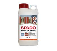 SPADO - Soude Caustique en Poudre Multi-Usage - Décape Peintures, Lasures et Vernis & Dégraisse - 99,9 % Pure - Fabrication Française - 1 Kg