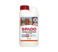 SPADO Soude Caustique Poudre Multi-Usage Décape Peintures Lasures Vernis Dégraisse 99,9% Pure 1kg Agent Nettoyage