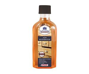 SPADO - St Wandrille - Soin Régénérateur Bois Clair - Nettoie & Rénove les Meubles et Surfaces en Bois - Ravive la Teinte des Meubles Ternis - Fabrication Française - 125 ml