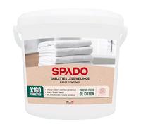 SPADO Tablettes Lessive Linge Parfum Fleur de Coton - Enzymes & Oxygène Actif - Efficaces dès 30°C - Blanc & Couleurs - x160