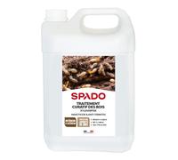 SPADO Traitement curatif & préventif des bois - Prêt à l'emploi - Intérieur & Extérieur - Anti-termites - Protection jusqu'à 10 ans - 5L
