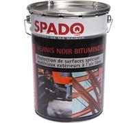 SPADO - Vernis Bitumineux Noir - Protection des Surfaces Extérieures - Imperméabilisant - Formule Anti-Rouille, Anti-Acide, Anti-Humidité - Fabrication Française - 4 Litres