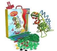spaghetteez Jouet Anti-Stress pour Enfants à partir de 5 Ans, Jeu éducatif Montessori pour garçons et Filles, Blocs de Construction Flexibles - Twist-A-Saurus Rex Set
