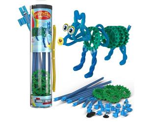 spaghetteez Jouet Anti-Stress pour Enfants à partir de 5 Ans, Jeu éducatif Montessori pour garçons et Filles, Blocs de Construction Flexibles - Noodle The Pup Set