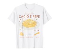 Spaghetti Cacio e Pepe T-Shirt Recette Traditionnelle Italienne T-Shirt