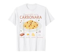 Spaghetti Carbonara Tee Recette de Plat de pâtes pour Amateurs de Cuisine Italienne T-Shirt