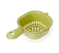Spaghetti Sieve Bowl-Rectangular Washing Shell Petit, 2 en 1 Légumes Conteneurs de lavage avec poignée | Coquille à goutte à double couche pour la cuisine d'appartement à la maison Camping étudiant ma