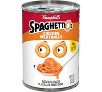 SpaghettiOs Pâtes en conserve avec boulettes de viande de poulet, boîte de 15 oz