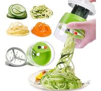 Spaghettis de Légumes, 1Pcs Spaghetti Légume 4 en1, Coupe Légumes Spirale, Coupe Spirale Manuel pour Courgettes, Carottes, Concombres, Pommes de Terre, Oignons