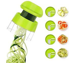 Spaghettis de Légumes Coupe Légume Spiralizer Spaghetti Légume 4 en1 Spirale de Légumes Trancheuse