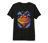 Spaghettis Trippy Space aux boulettes de Viande T-Shirt Haut de Gamme