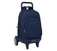 SPAGNOLO - Grand sac à dos à roulettes, compact évolution, amovible, idéal pour les enfants de différents âges, confortable et polyvalent, qualité et résistance, 33 x 22 x 45 cm