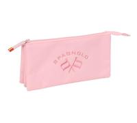 Spagnolo Rosa - Trousse Triple, Trousse pour Enfant, idéale pour Les Enfants d'âge Scolaire, Confortable et Polyvalente, qualité et résistance, 22 x 3 x 12 cm