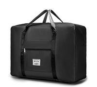SPAHER Bagage Cabine 45x36x20 Easyjet Tui Airways Sac de Voyage Pliable Valise Sac de Cabine Avion Rangement Portable Organisateur de Sac, B285-Noir -1pcs, 55x40x20 cm, Bagage Cabine