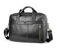 SPAHER Sacoche Ordinateur Homme Cuir Cartable 15.6 Pouces Porte Document Homme Cuir Sac à Main Sac Bandoulière Homme Sacoche Affaire Serviette Business