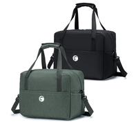 SPAHER Wizzair Volotea Bagages à main 40 x 30 x 20 cm, sac de voyage pour femme, homme, 25 L, pliable, sac de sport, sac de cabine pour camping, week-end avec séparation humide et sèche, B494 - Noir +