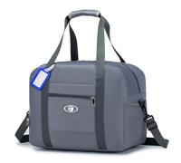 SPAHER Wizzair Vueling Sac de Voyage Pliable 40 x 30 x 20 cm Sac à Main étanche Sac de Sport pour Homme Sac de maternité hôpital Sac Bagages Week-End Femme 25 l, B202, Gris, modèle actualisé, 1 pièce