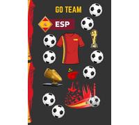 Spain Football / Soccer Inspired Notebook / Journal / Back to School Workbook - Unique design - Lined Notebook