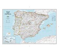 Spain & Portugal Classic, Laminated: Wall Maps Countries & Regions