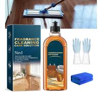 Spainho Nettoyant pour sols 5 en 1, solution d'entretien parfumée, double action, détachant les taches et les odeurs, pour sols en bois dur et carrelage (1 pièce)