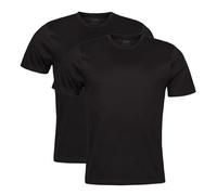 Spairs Homme Plaine Essential T-Shirts - Doux Cooling Respirant Bamboo, Col Rond, Manches Courtes, sans étiquette, Regular Fit, Noir, Blanc, Marine, Tailles S,M,L,XL,XXL, 2 Paquet Noir L